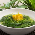 Sayur Bening: Clear Spinach & Corn Soup (Vegan)