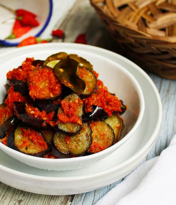 Sambal Terong: Eggplant in Tomato Chilli Sauce
