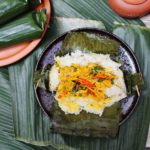 Nasi Bakar Ayam Suwir: Grilled Rice with Shredded Chicken