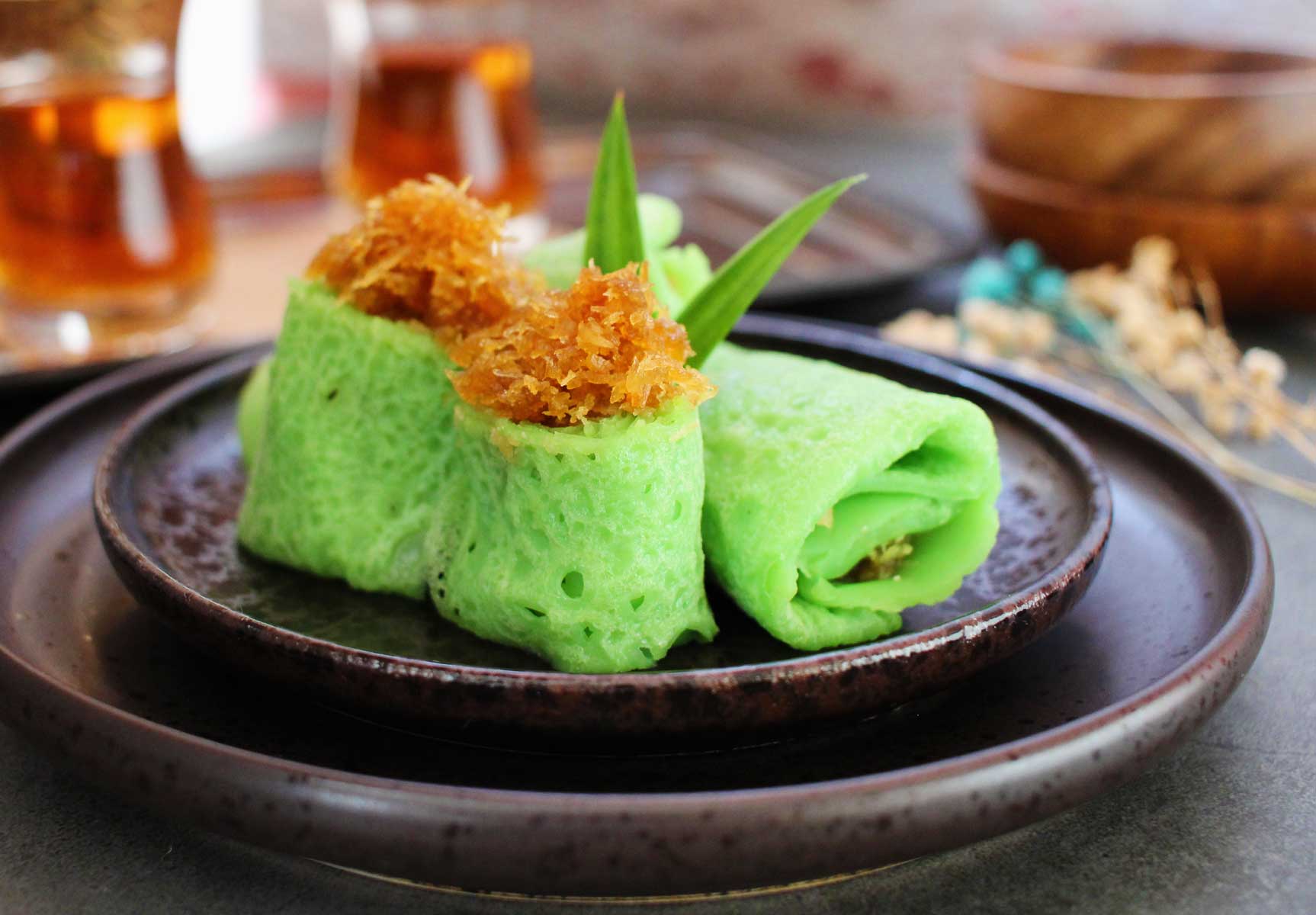 Dadar Gulung: Rolled Pancake with Grated Coconut Filling (Vegan) - Cook ...